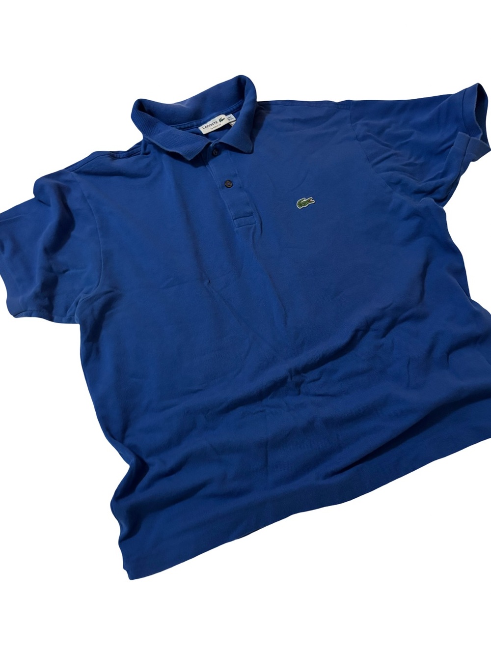 Lacoste Men's Deep Blue Short-Sleeve Polo with Crocodile Logo